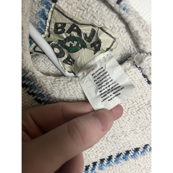 Earth Ragz Baja Joe Hoodie XL Mexican Drug Rug Surf Skate Pullover - Picture 3 of 4